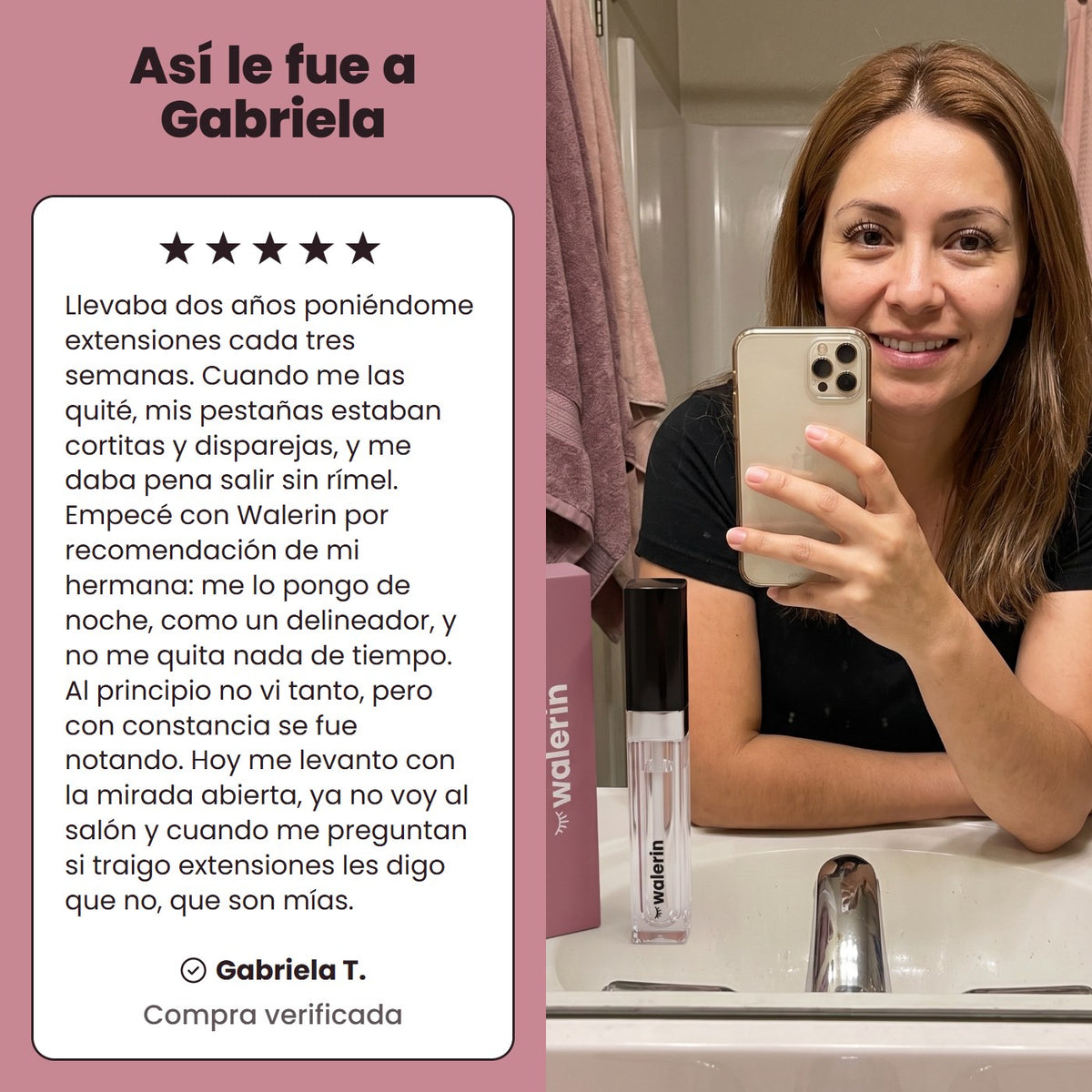 Reseña de cliente con foto